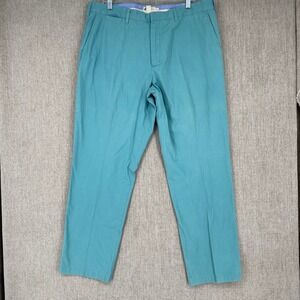 J. Crew Pants‎ Mens 38X32 Blue Chino Straight Leg The Bleeker Cotton Flat Front